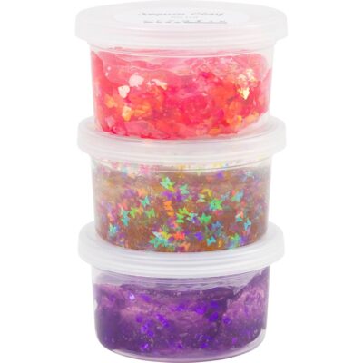 Creativ Company - Sequin Clay, lilla/pink harmoni, 3x60 g/ 1 pk.