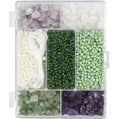 DIY Kit - DIY Mix Smykker, Krystaller, str. 2,6-10 mm, hulstr. 0,8-1,2 mm, assorteret farver, 1 pk.