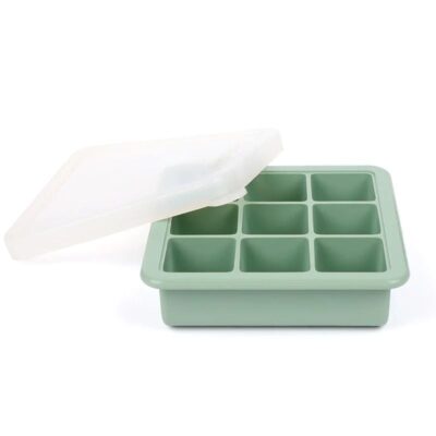 Haakaa - Silikone Frysebakke med Låg - Pea Green - 9 Rum, 25ml hver