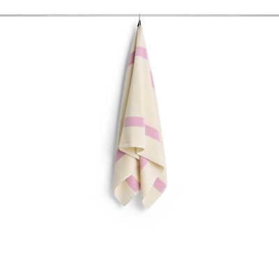 HAY - Stribet Badehåndklæde - W70 x L140 cm - Cool Pink