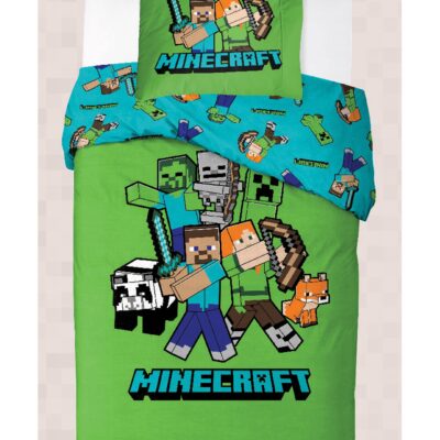 Sengetøj - Voksensstørrelse 140 x 200 cm - Minecraft Classic Crew