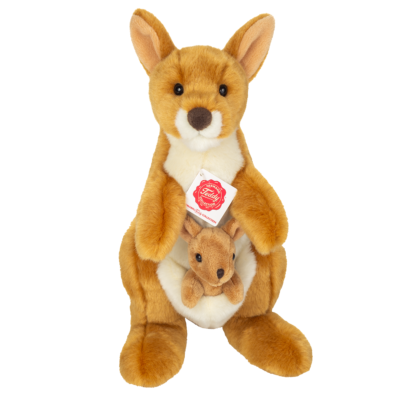 Teddy Hermann - Kænguru med baby 30 cm