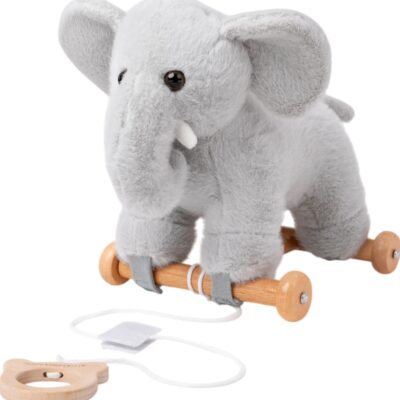 Teddykompaniet - Trækdyr - Elefant, 24 cm