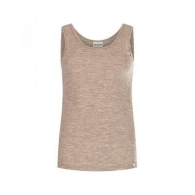 Uld Top Til Dame I 100% Merino Uld Beige Melange Xl
