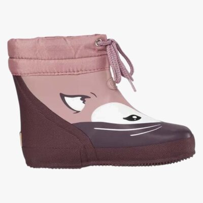 Viking Alv Barefoot Paw Print forede gummistøvler, Grape, 27