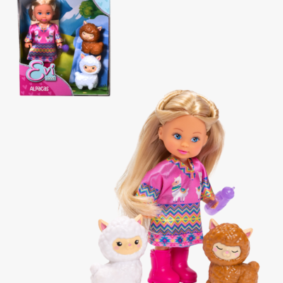 Evi Love Dukke Med Alpakaer 12 cm
