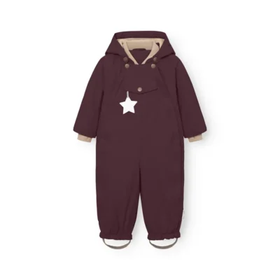 Mini A Ture Matwisti Fleeceforet Flyverdragt - Fudge Aubergine - 2 ÅR/92