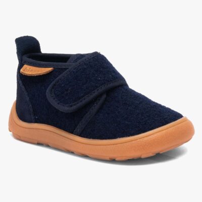 Bisgaard Basic Barefoot Uld Indesko, Navy, 25