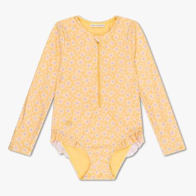 Swim Essentials Langærmet UV-Dragt, Florish Yellow, 98-104