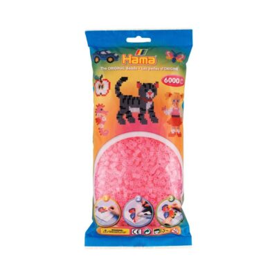Hama Perler Midi 6000 stk Gennemsigtig Pink (205-72)