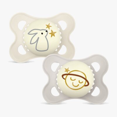 MAM Original Night Sutter Silikone 2-pak 0-6m, Neutral