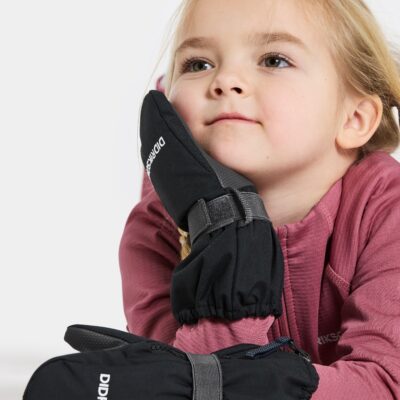 Didriksons Biggles Zip Vante, Sort, 0-2 år