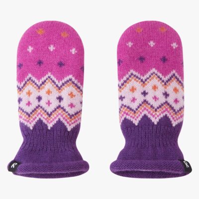 Reima Lapanen Strikkede uldvanter, Plum Purple, 6