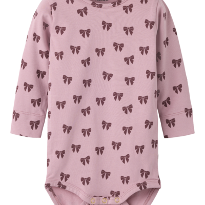 Langærmet Body Med Sløjfer, Str. 50-92 - 80