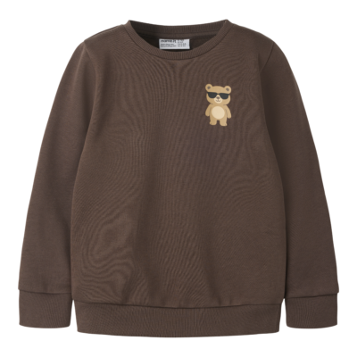 Ensfarvet Sweat Trøje, Str. 86-116