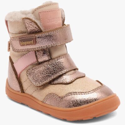 Bisgaard Timo Tex Barefoot Vinterstøvler, Rose Gold, 22