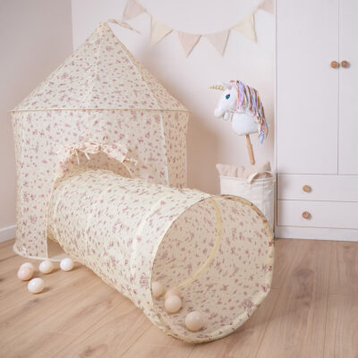 BABYNOHR - Popup Legetelt Med Blomstermønster Vintage Flowers - Babynohr.dk
