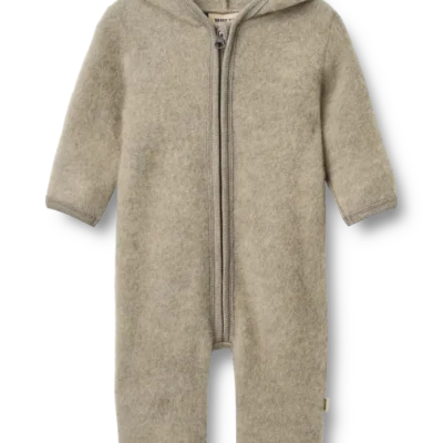 Wheat Ata Uld Fleece Køredragt - Khaki Melange - 86