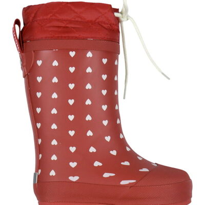Angulus Gummistøvler m. Uldfor - Red Hearts