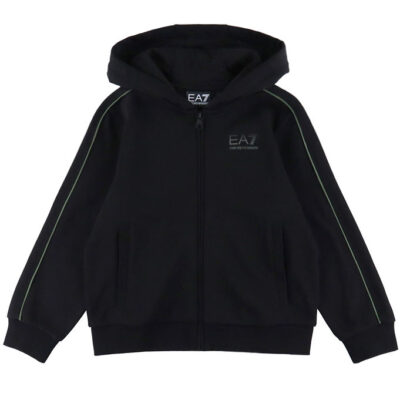 EA7 Cardigan - Sort m. Grøn