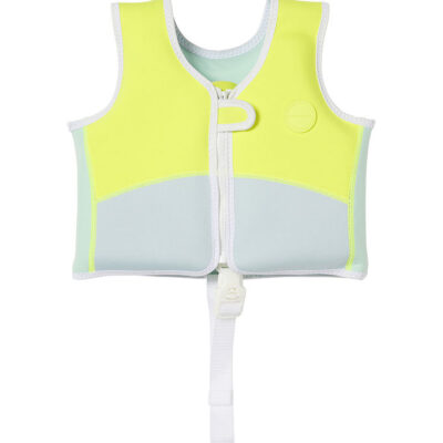 SunnyLife Svømmevest - Salty the Shark - 2-3 år - Aqua Neon Yel