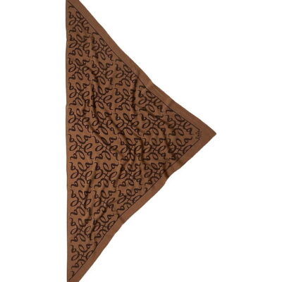 Lala Berlin Tørklæde - 162x85 - Triangle Lalagram M - Tawny