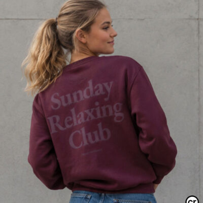 Hound Sweatshirt - HdSofia - Burgundy m Print
