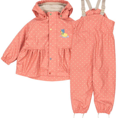 Konges Sløjd Regntøj m/u Seler/Fleece - PU - Rainy Palme Ducklin