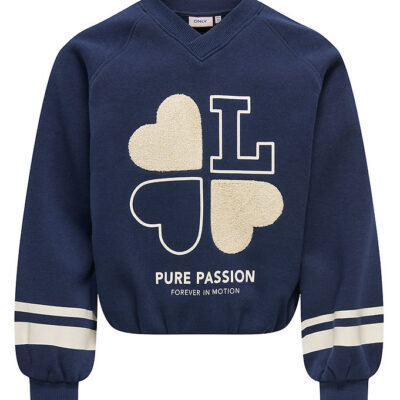 Kids Only Sweatshirt - KogColetta - Navy Blazer/Love