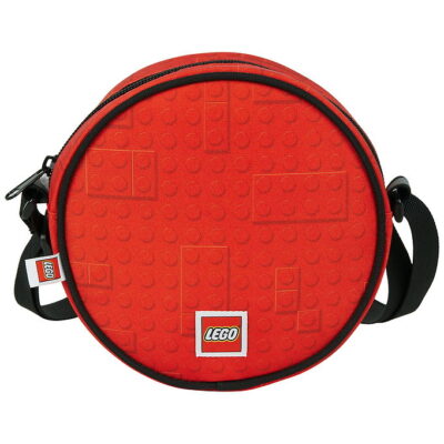 LEGO® Skuldertaske - Round Crossbody - Brick Dots Red