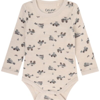 CeLaVi Body l/æ - Uld/Viskose - AOP - Quiet Shade