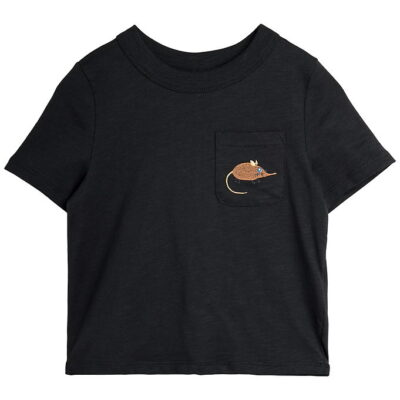 Mini Rodini T-shirt - Elephant Shrew - Sort