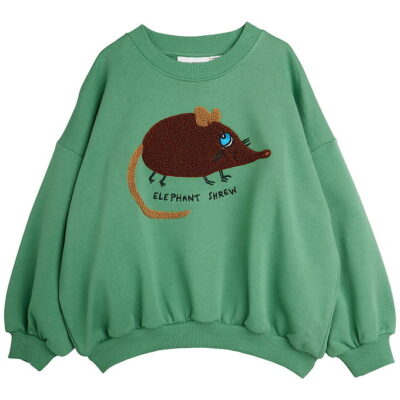 Mini Rodini Sweatshirt - Elephant Shrew - Grøn