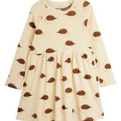 Mini Rodini Kjole - Elephant Shrew - Beige