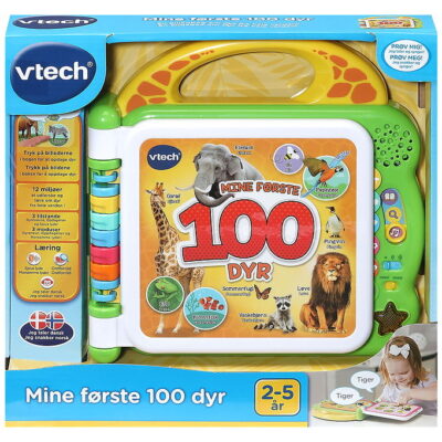 Vtech Legetøj - Mine Første 100 Dyr