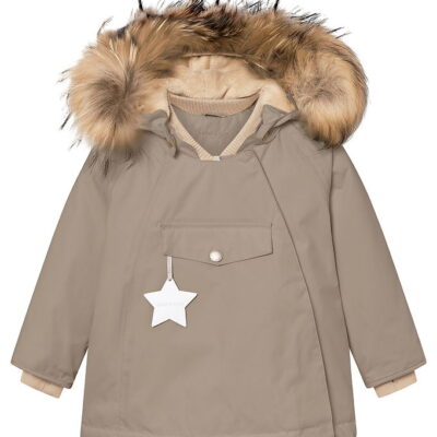 Mini A Ture Vinterjakke - MatWang Fleece/Fur - Grey Brown