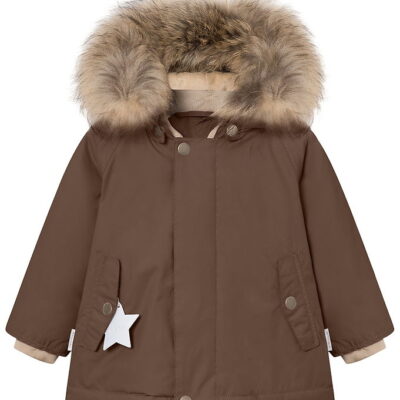 Mini A Ture Vinterjakke - MatWally Fleece/Fur - Chestnut Brown