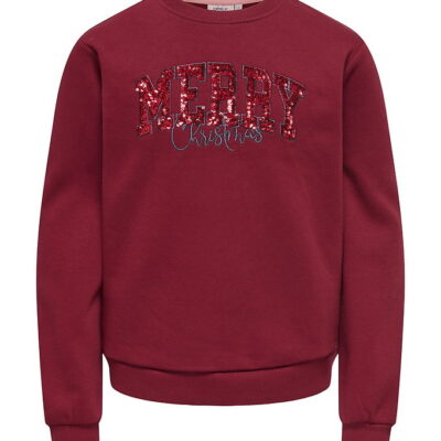 Kids Only Sweatshirt - Xmas - KogWinkle - Cabernet/Merry Christm