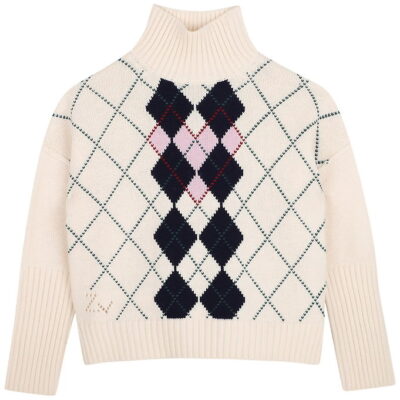 Zadig & Voltaire Bluse - Uld/Polyamid - Off White m. Tern