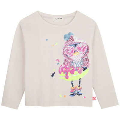 Billieblush T-shirt - Ivory m. Palietter