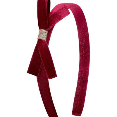 Mimi & Lula Hårbøjle - Burgundy Violet Bow