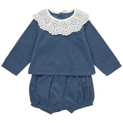 Lalaby Sæt - Bluse/Bloomers - Lucy - Whale