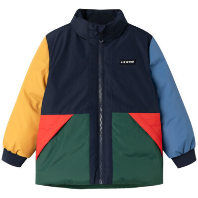 Liewood Dynejakke - Bran - Classic Navy/Multi Mix