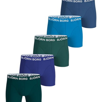 Björn Borg Boxershorts - 5-pak - Blå/Grøn/Sort
