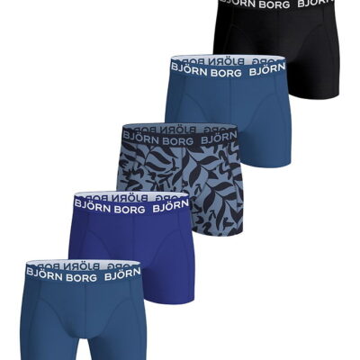 Björn Borg Boxershorts - 5-pak - Blå/Sort/AOP