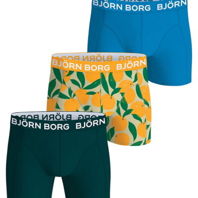 Björn Borg Boxershorts - 3-pak - Blå/Gul/Sort/Grøn/AOP