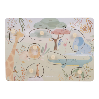 Little Dutch - Lydpuslespil - Safari Friends