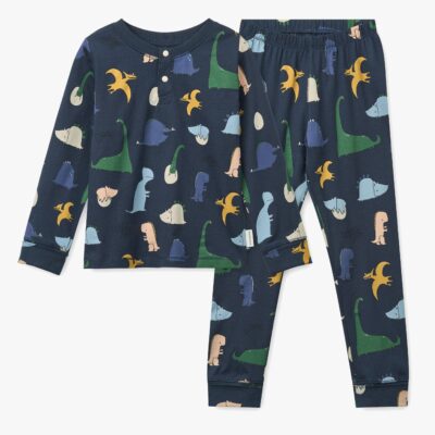 LIEWOOD Wilhelm Grow Pyjamassæt, Dino Roar / Classic Navy, 98-104