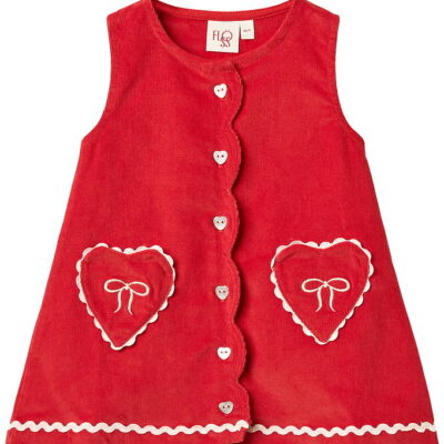Flöss Kjole - Fløjl - Carol - Poppy Red