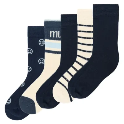 MiniPop Mac Bamboo Strømper 5-Pak - Navy - 27/30
